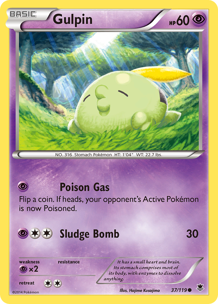 Gulpin (37/119) [XY: Phantom Forces] | Dumpster Cat Games