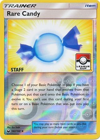 Rare Candy (142/168) (League Promo Staff) [Sun & Moon: Celestial Storm] | Dumpster Cat Games