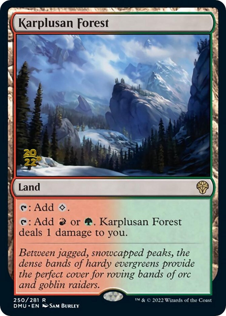 Karplusan Forest [Dominaria United Prerelease Promos] | Dumpster Cat Games