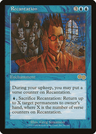 Recantation [Urza's Saga] | Dumpster Cat Games