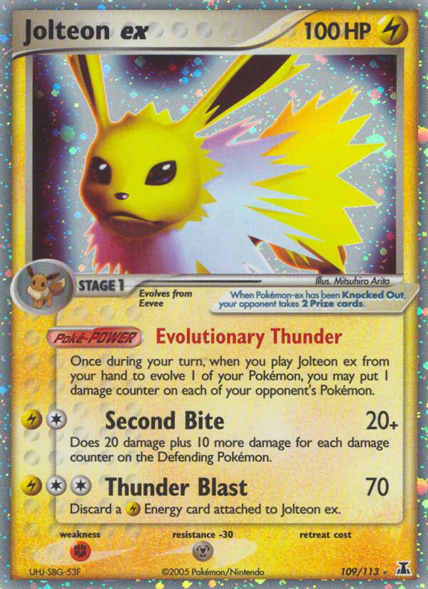 Jolteon ex (109/113) [EX: Delta Species] | Dumpster Cat Games