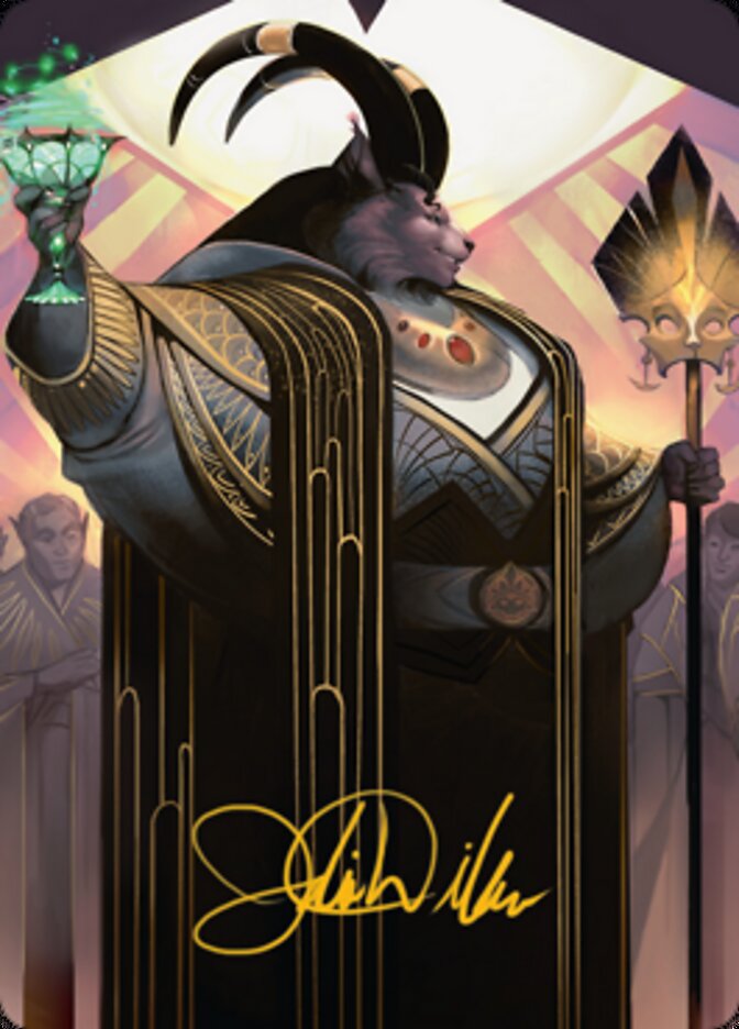 Jetmir, Nexus of Revels 2 Art Card (Gold-Stamped Signature) [Streets of New Capenna Art Series] | Dumpster Cat Games