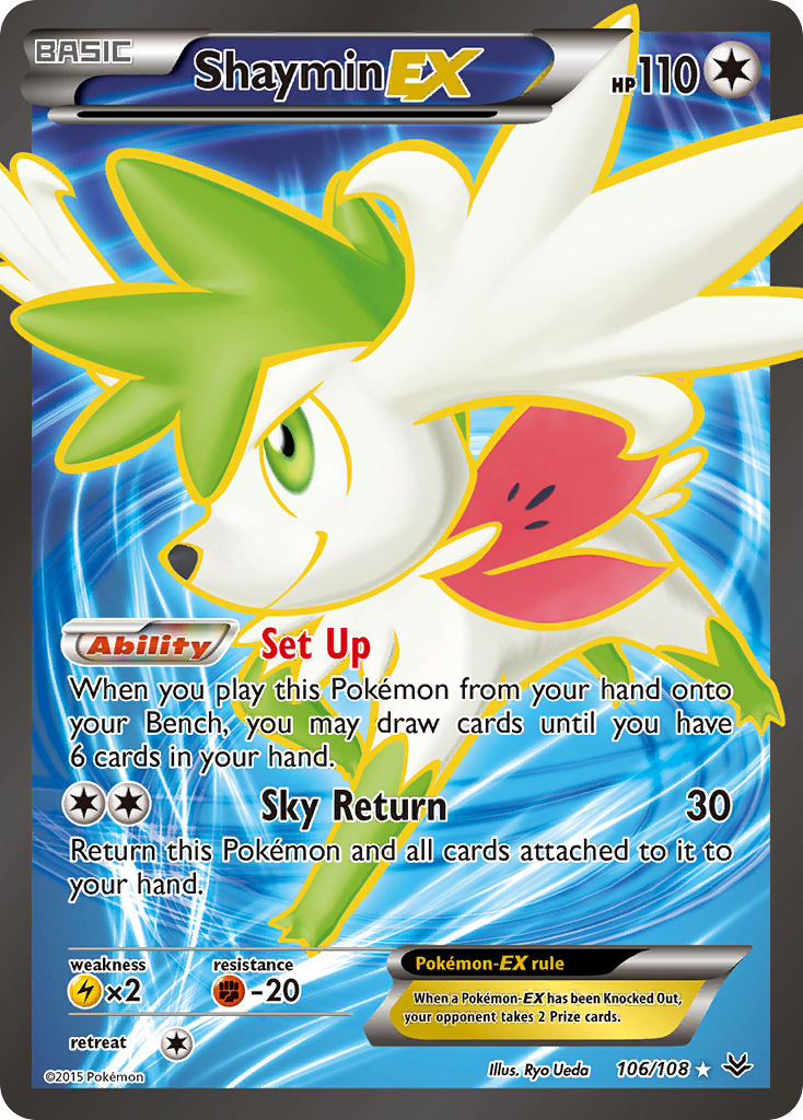 Shaymin EX (106/108) [XY: Roaring Skies] | Dumpster Cat Games