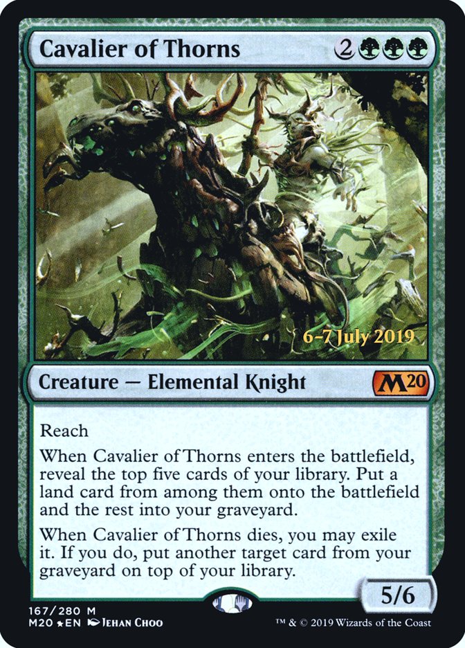 Cavalier of Thorns  [Core Set 2020 Prerelease Promos] | Dumpster Cat Games