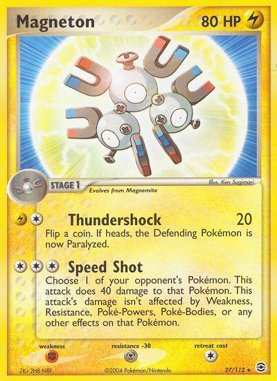 Magneton (27/112) [EX: FireRed & LeafGreen] | Dumpster Cat Games