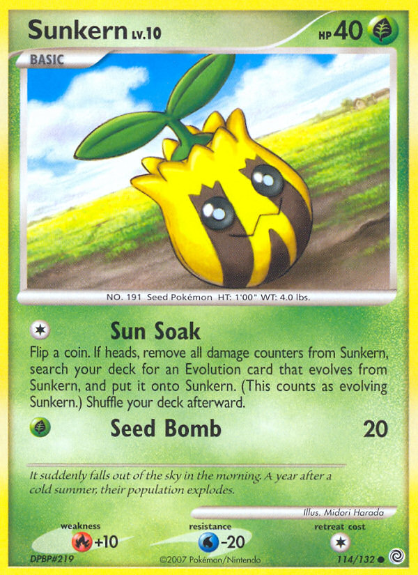 Sunkern (114/132) [Diamond & Pearl: Secret Wonders] | Dumpster Cat Games