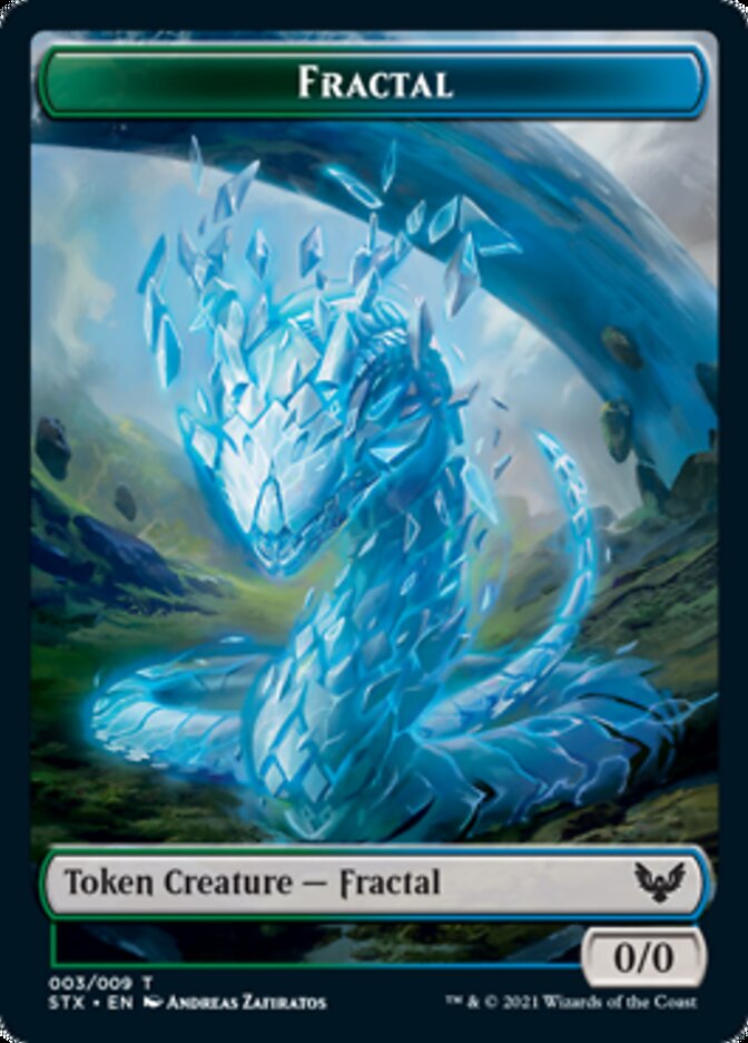 Fractal Token [Strixhaven: School of Mages Tokens] | Dumpster Cat Games