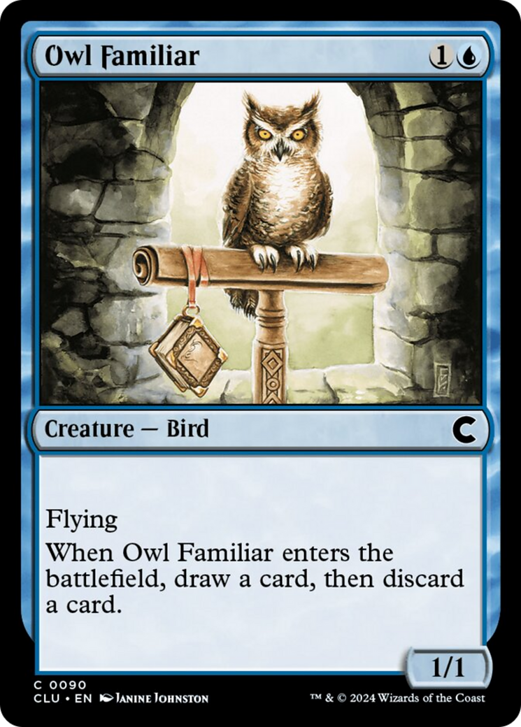 Owl Familiar [Ravnica: Clue Edition] | Dumpster Cat Games