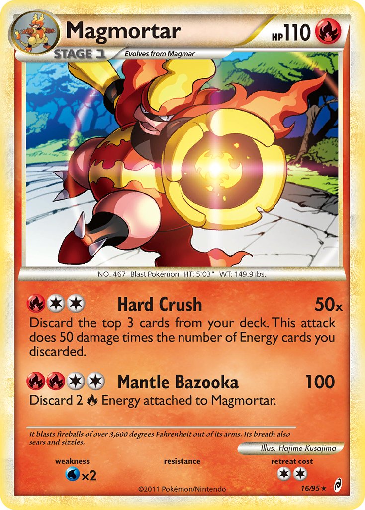 Magmortar (16/95) (Theme Deck Exclusive) [HeartGold & SoulSilver: Call of Legends] | Dumpster Cat Games