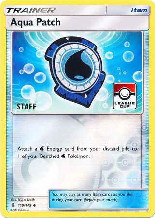 Aqua Patch (119/145) (League Promo Staff) [Sun & Moon: Guardians Rising] | Dumpster Cat Games