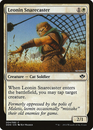 Leonin Snarecaster [Duel Decks: Speed vs. Cunning] | Dumpster Cat Games