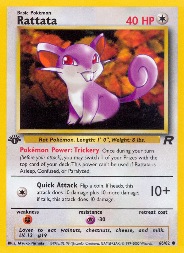 Rattata (66/82) [Team Rocket 1st Edition] | Dumpster Cat Games