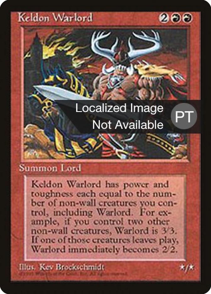 Keldon Warlord [Fourth Edition (Foreign Black Border)] | Dumpster Cat Games