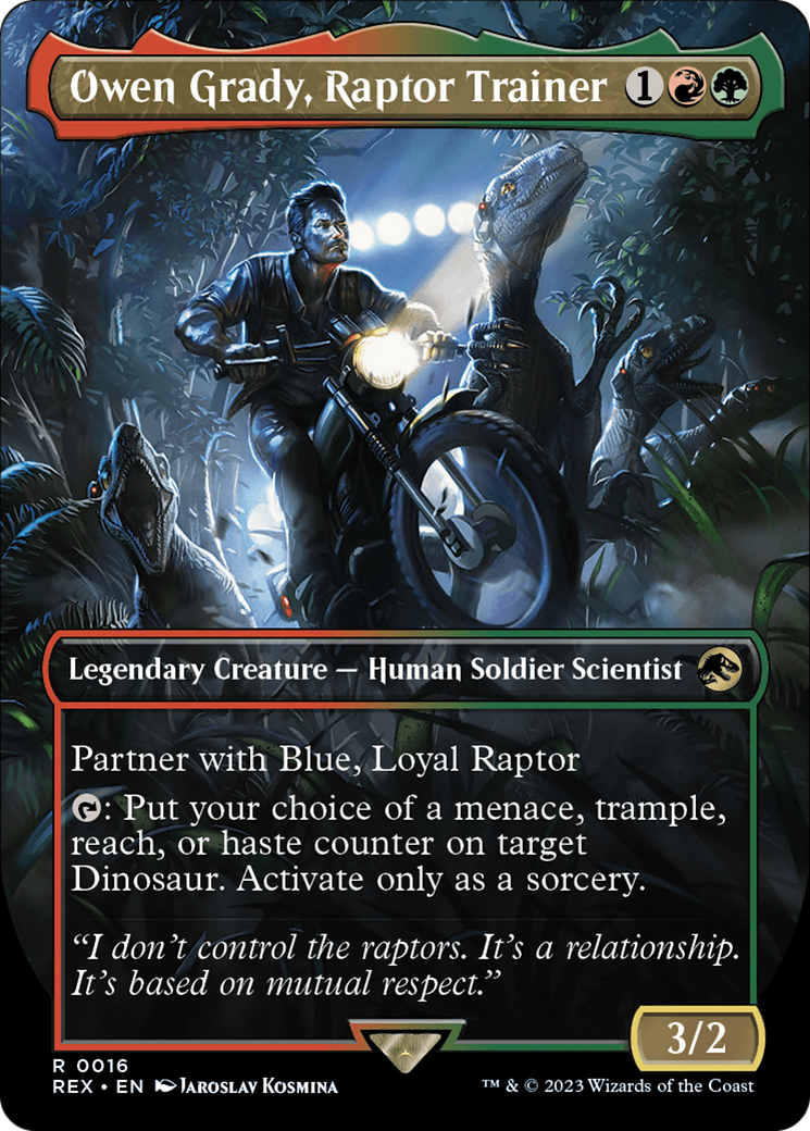 Owen Grady, Raptor Trainer (Borderless) [Jurassic World Collection] | Dumpster Cat Games