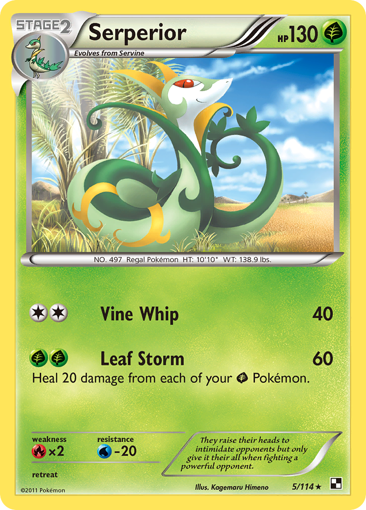 Serperior (5/114) (Green Tornado) (Theme Deck Exclusive) [Black & White: Base Set] | Dumpster Cat Games