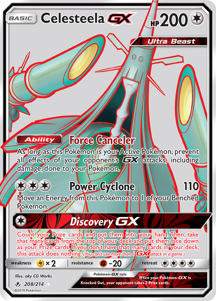 Celesteela GX (208/214) [Sun & Moon: Unbroken Bonds] | Dumpster Cat Games