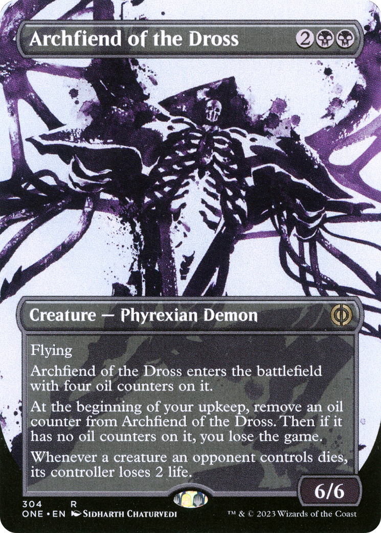 Archfiend of the Dross (Borderless Ichor) [Phyrexia: All Will Be One] | Dumpster Cat Games