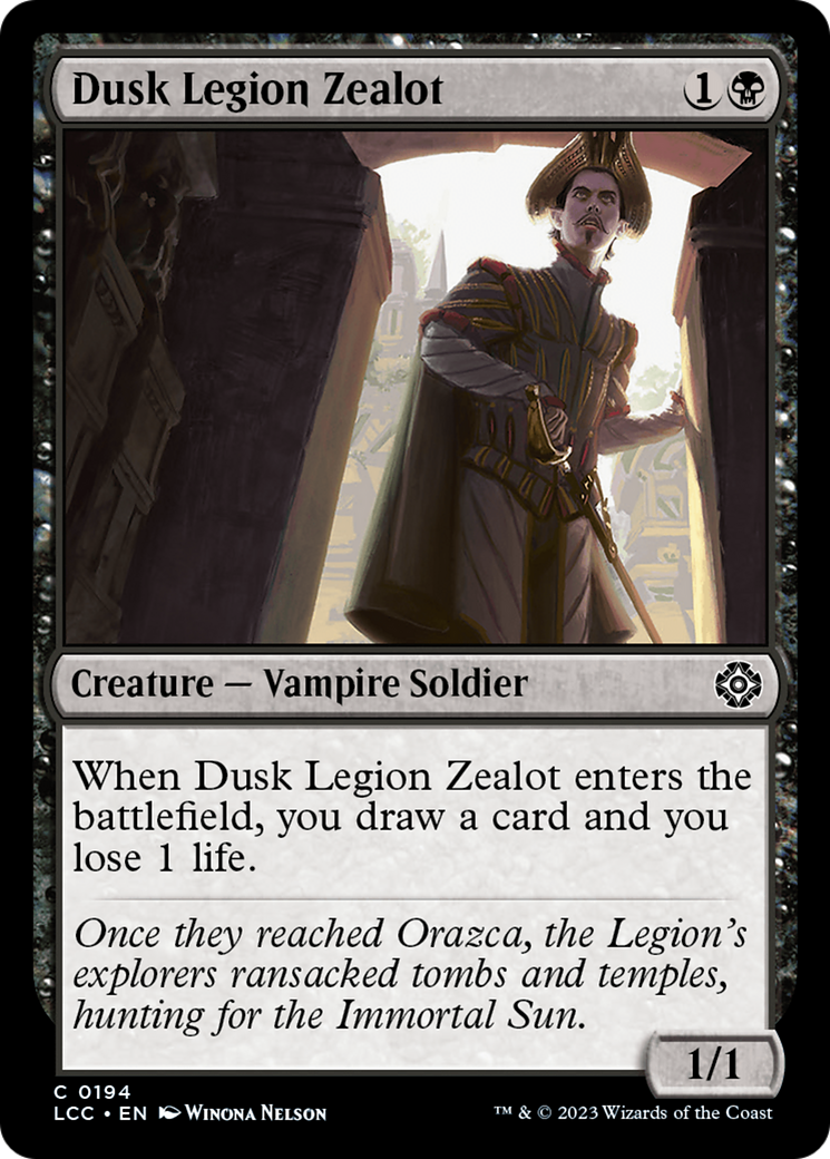 Dusk Legion Zealot [The Lost Caverns of Ixalan Commander] | Dumpster Cat Games