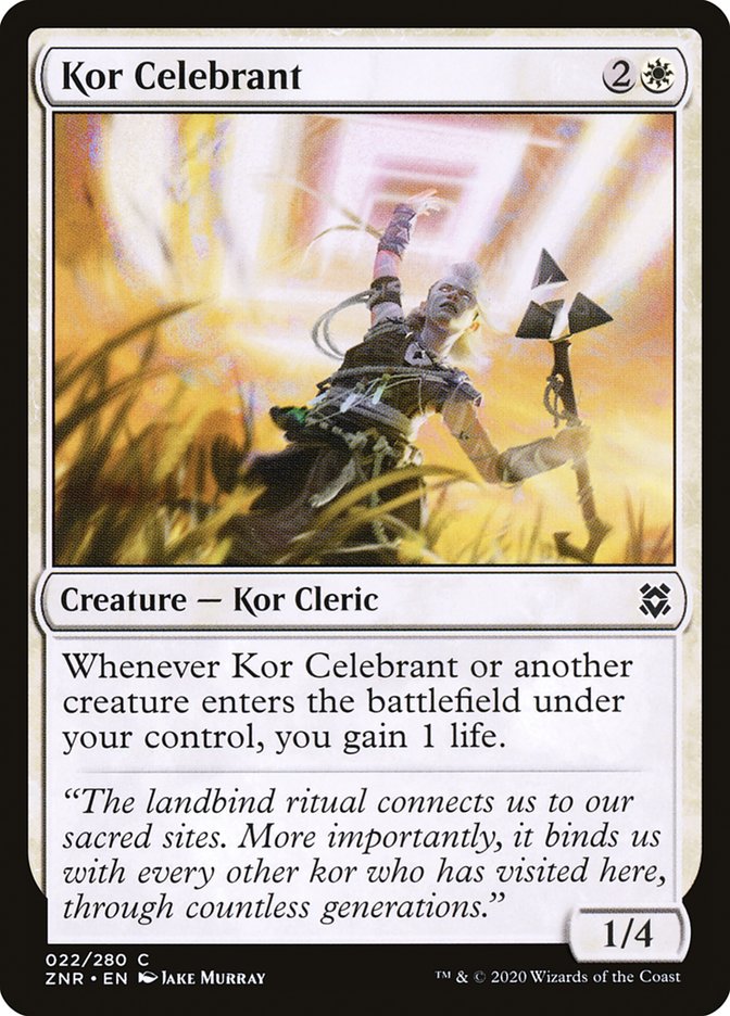 Kor Celebrant [Zendikar Rising] | Dumpster Cat Games