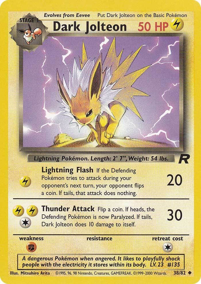 Dark Jolteon (38/82) [Team Rocket Unlimited] | Dumpster Cat Games