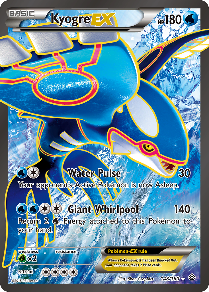 Kyogre EX (148/160) [XY: Primal Clash] | Dumpster Cat Games