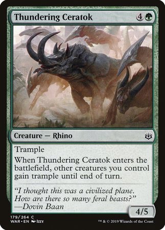 Thundering Ceratok [War of the Spark] | Dumpster Cat Games