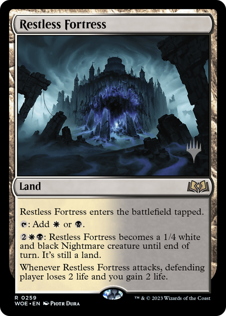 Restless Fortress (Promo Pack) [Wilds of Eldraine Promos] | Dumpster Cat Games