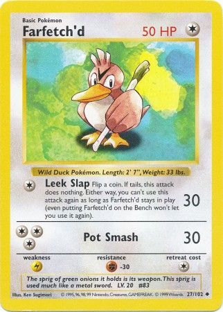 Farfetch'd (27/102) [Base Set Shadowless Unlimited] | Dumpster Cat Games