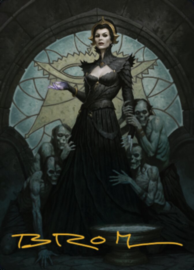 Liliana of the Veil Art Card (Gold-Stamped Signature) [Dominaria United Art Series] | Dumpster Cat Games