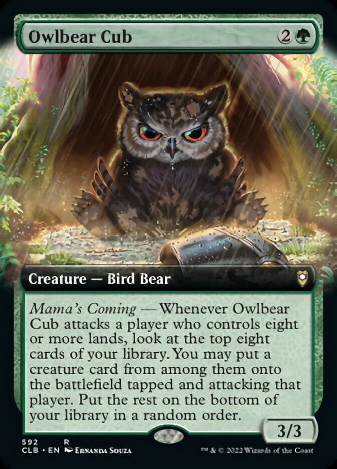 Owlbear Cub (Extended Art) [Commander Legends: Battle for Baldur's Gate] | Dumpster Cat Games