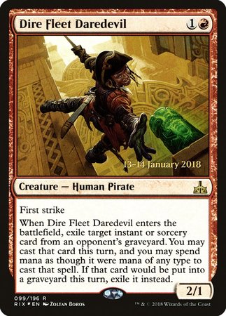 Dire Fleet Daredevil [Rivals of Ixalan Promos] | Dumpster Cat Games