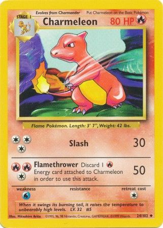 Charmeleon (24/102) [Base Set Unlimited] | Dumpster Cat Games