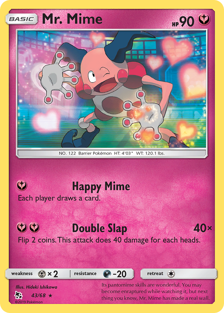 Mr. Mime (43/68) [Sun & Moon: Hidden Fates] | Dumpster Cat Games