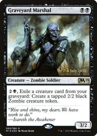 Graveyard Marshal [Core Set 2019 Promos] | Dumpster Cat Games