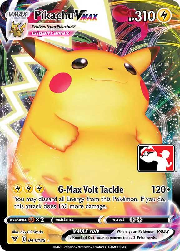 Pikachu VMAX (044/185) [Prize Pack Series One] | Dumpster Cat Games