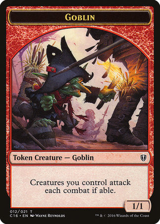 Goblin // Zombie Double-sided Token [Commander 2016 Tokens] | Dumpster Cat Games