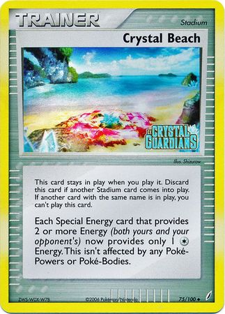 Crystal Beach (75/100) (Stamped) [EX: Crystal Guardians] | Dumpster Cat Games