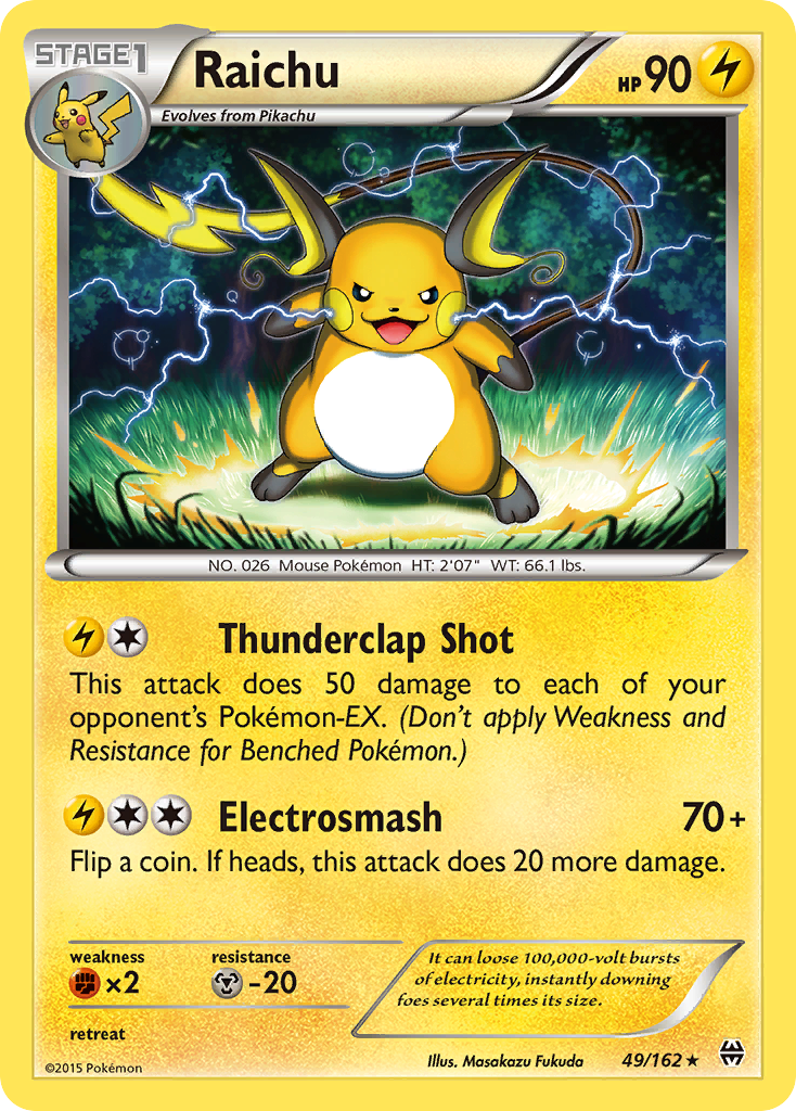 Raichu (49/162) [XY: BREAKthrough] | Dumpster Cat Games