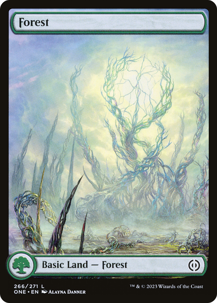 Forest (266) (Full-Art) [Phyrexia: All Will Be One] | Dumpster Cat Games