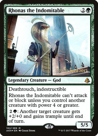 Rhonas the Indomitable [Amonkhet Promos] | Dumpster Cat Games