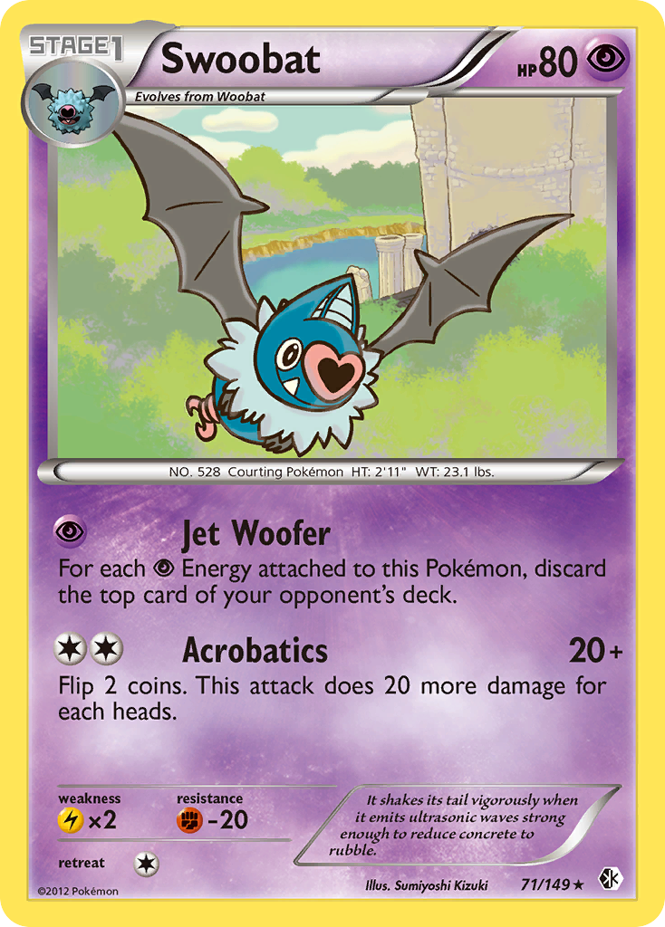 Swoobat (71/149) [Black & White: Boundaries Crossed] | Dumpster Cat Games