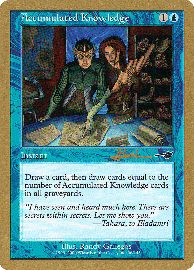 Accumulated Knowledge (Antoine Ruel) [World Championship Decks 2001] | Dumpster Cat Games