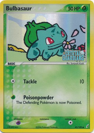 Bulbasaur (45/100) (Stamped) [EX: Crystal Guardians] | Dumpster Cat Games