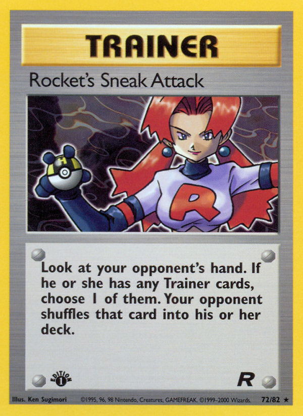 Rocket's Sneak Attack (72/82) [Team Rocket 1st Edition] | Dumpster Cat Games