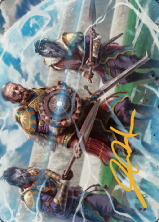 Argivian Phalanx Art Card (Gold-Stamped Signature) [Dominaria United Art Series] | Dumpster Cat Games