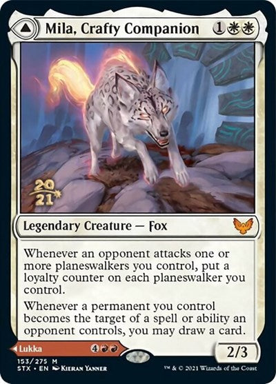 Mila, Crafty Companion // Lukka, Wayward Bonder [Strixhaven: School of Mages Prerelease Promos] | Dumpster Cat Games