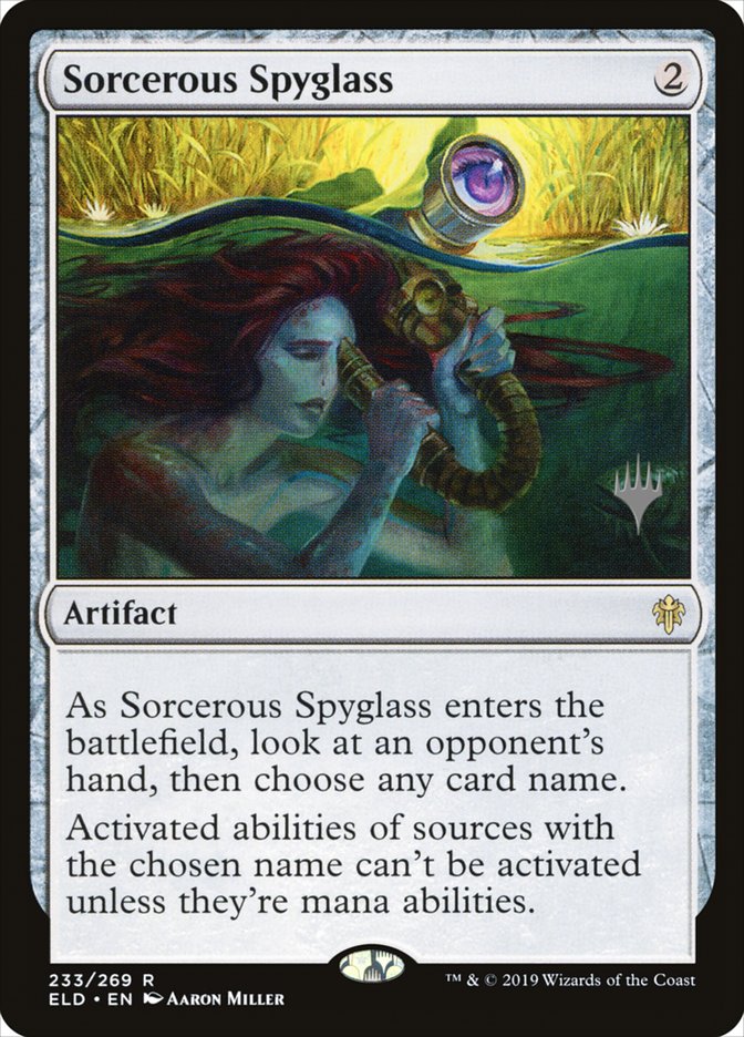 Sorcerous Spyglass (Promo Pack) [Throne of Eldraine Promos] | Dumpster Cat Games