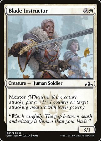 Blade Instructor [Guilds of Ravnica] | Dumpster Cat Games