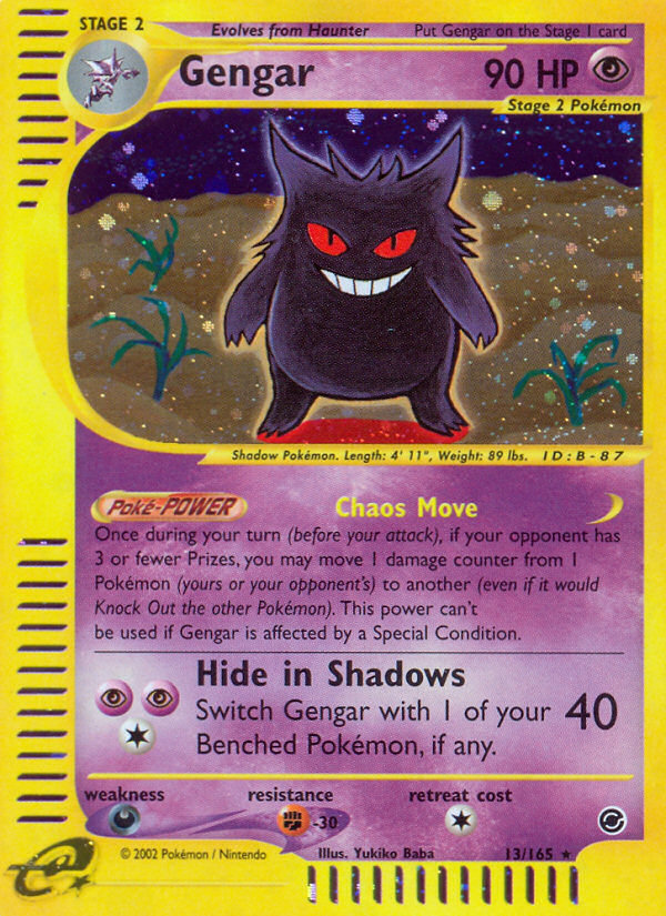 Gengar (13/165) [Expedition: Base Set] | Dumpster Cat Games