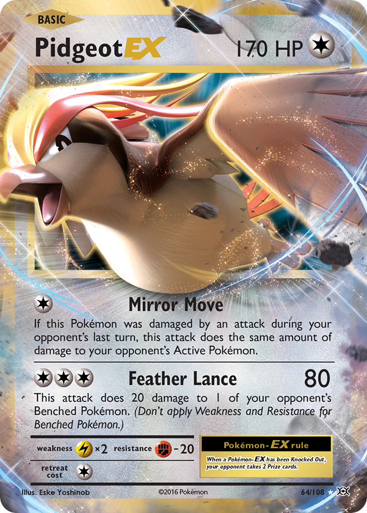 Pidgeot EX (64/108) [XY: Evolutions] | Dumpster Cat Games